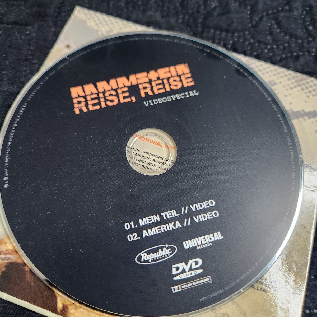 Rammstein - Reise , Reise Videospecial promo dvd Universal Records