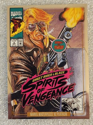 JOHNNY BLAZE 2-V 2024 Marvel Masterpieces '92 Platinum VARIANT