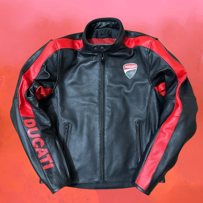 Ducati Motorbike Leather Jacket Motorcycle Bikers Racing Sports