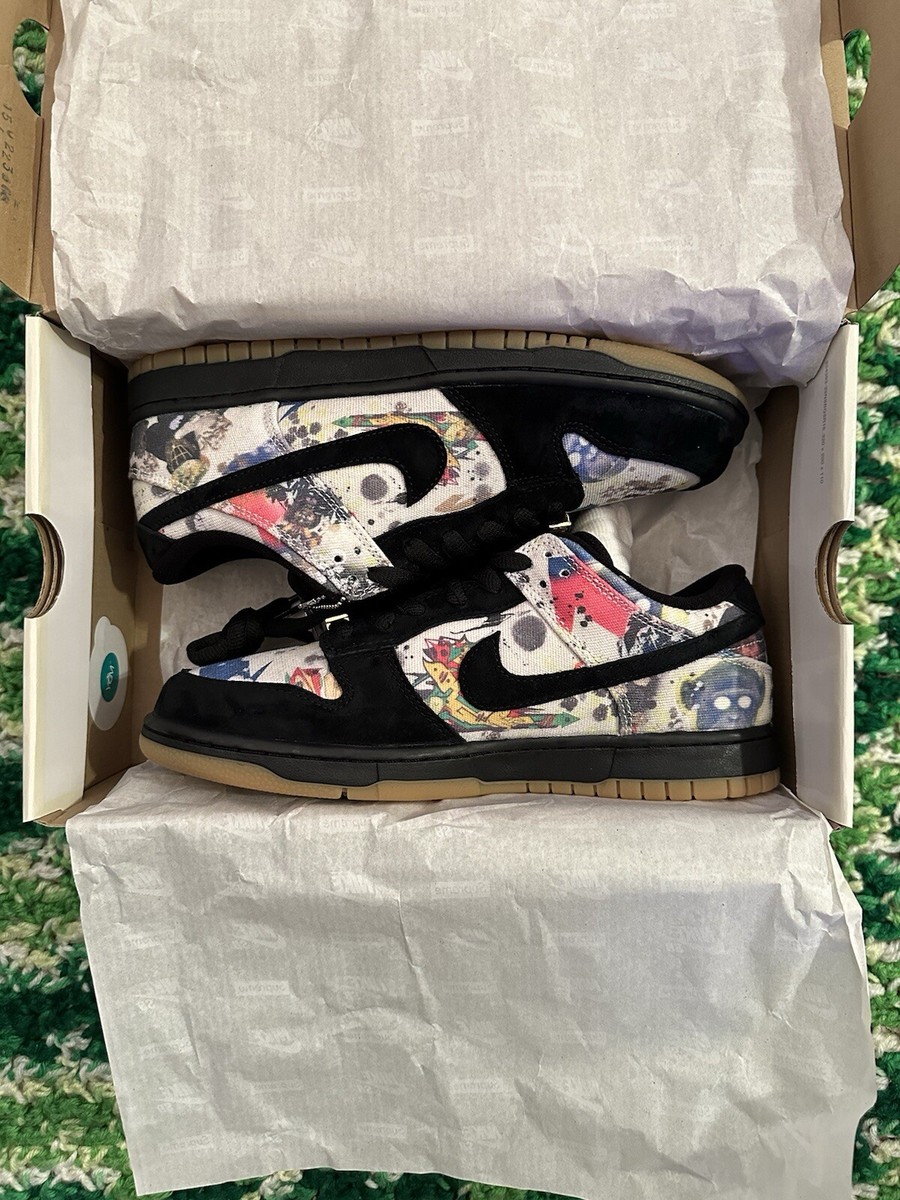 Size 8.5 - Nike SB Dunk Low x Supreme Rammellzee | eBay