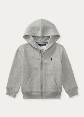 Polo Ralph Lauren Boys' Dark Sport Heather Fleece Zip Up Hoodie S