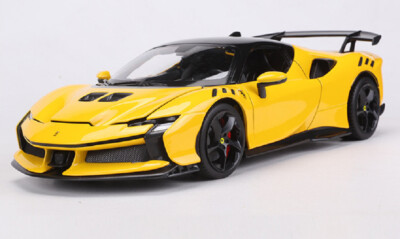 Bburago 1:18 Ferrari SF90 XX Stradale Yellow Diecast Model Racing