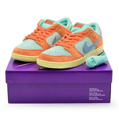 DV5429-800 Nike SB Dunk Low Orange Emerald Rise Noise Aqua Lemon