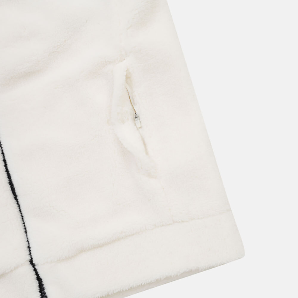 DESCENTE Mens SWISS SKI SHERPA FLEECE JACKET SP323SKT91 CREAM M