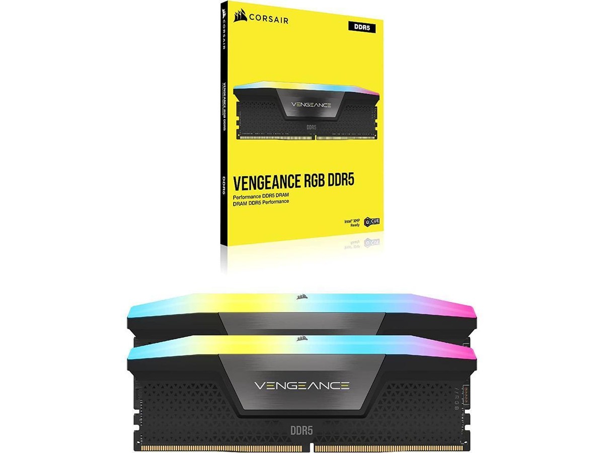 CORSAIR Vengeance RGB 32GB (2 x 16GB) PC RAM DDR5 6000 (PC5 48000