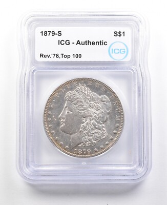 1879-S Morgan Silver Dollar Reverse 78 Top 100 Authentic ICG *3596