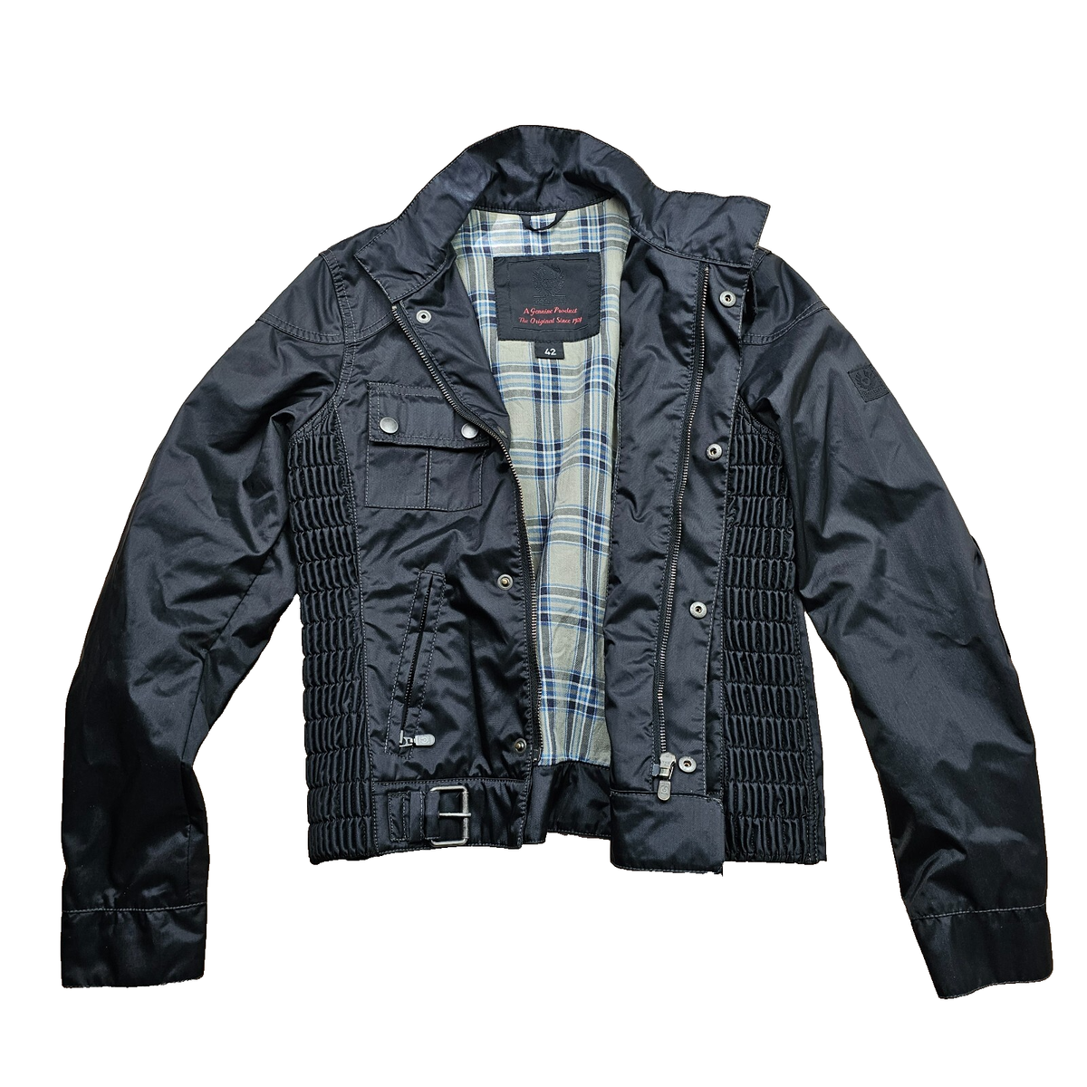 Belstaff Jacket Womens Black Full Zip Gold Label Gangster 1969