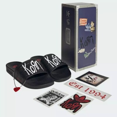 Adidas x Korn Adilette Slides | Mens 4 / Womens 5 | Stickers
