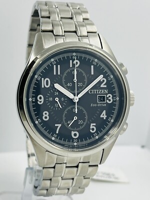 Citizen Men's Eco-Drive Chandler Silver Chronograph 42mm Steel