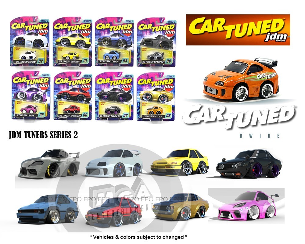 CarTuned Series 2 JDM Tuners Assortment Set of 8 Cars 1/64 OPENED