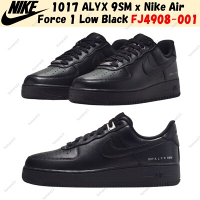 1017 ALYX 9SM x Nike Air Force 1 Low Black FJ4908-001 Men's Size