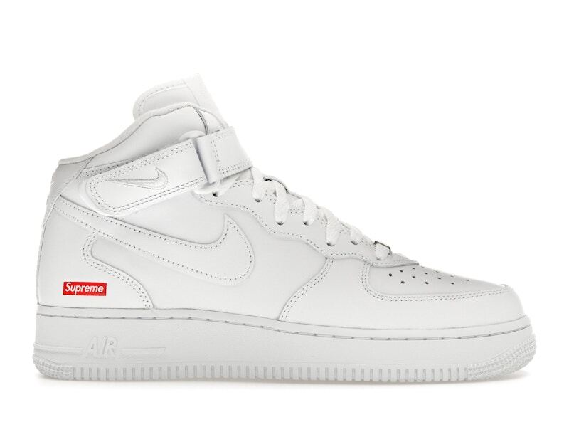Nike Supreme x Air Force 1 Mid Box Logo - Triple White - FZ8784