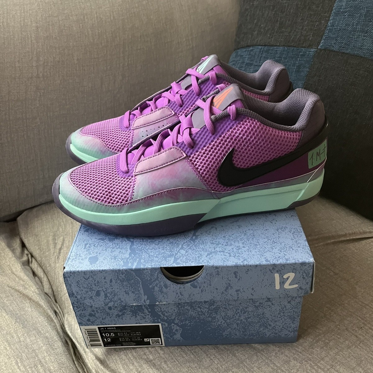 Nike Ja Morant 1 Christmas Purple New Size 10.5 Ships ASAP | eBay