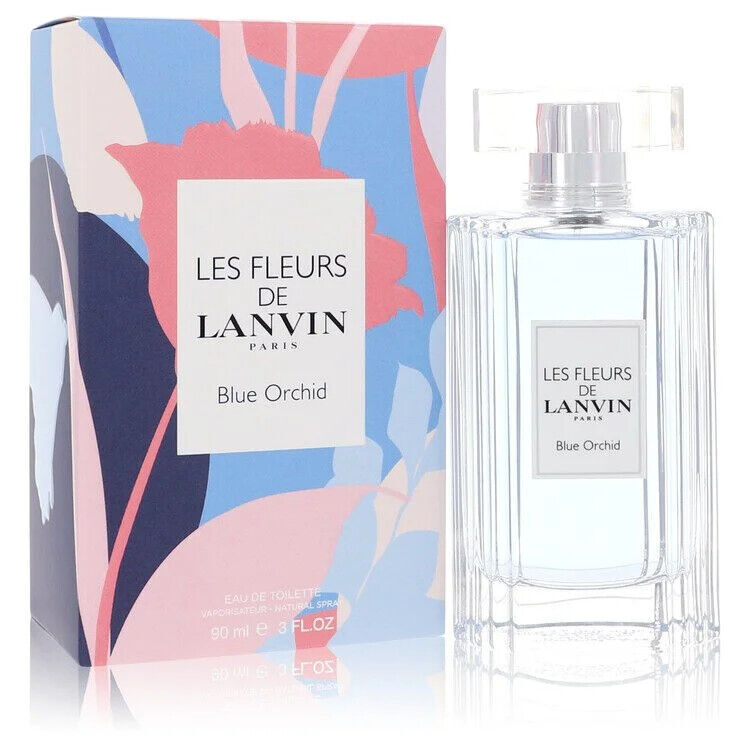 Les Fleurs De Lanvin Blue Orchid Perfume By Lanvin EDT Spray 3oz