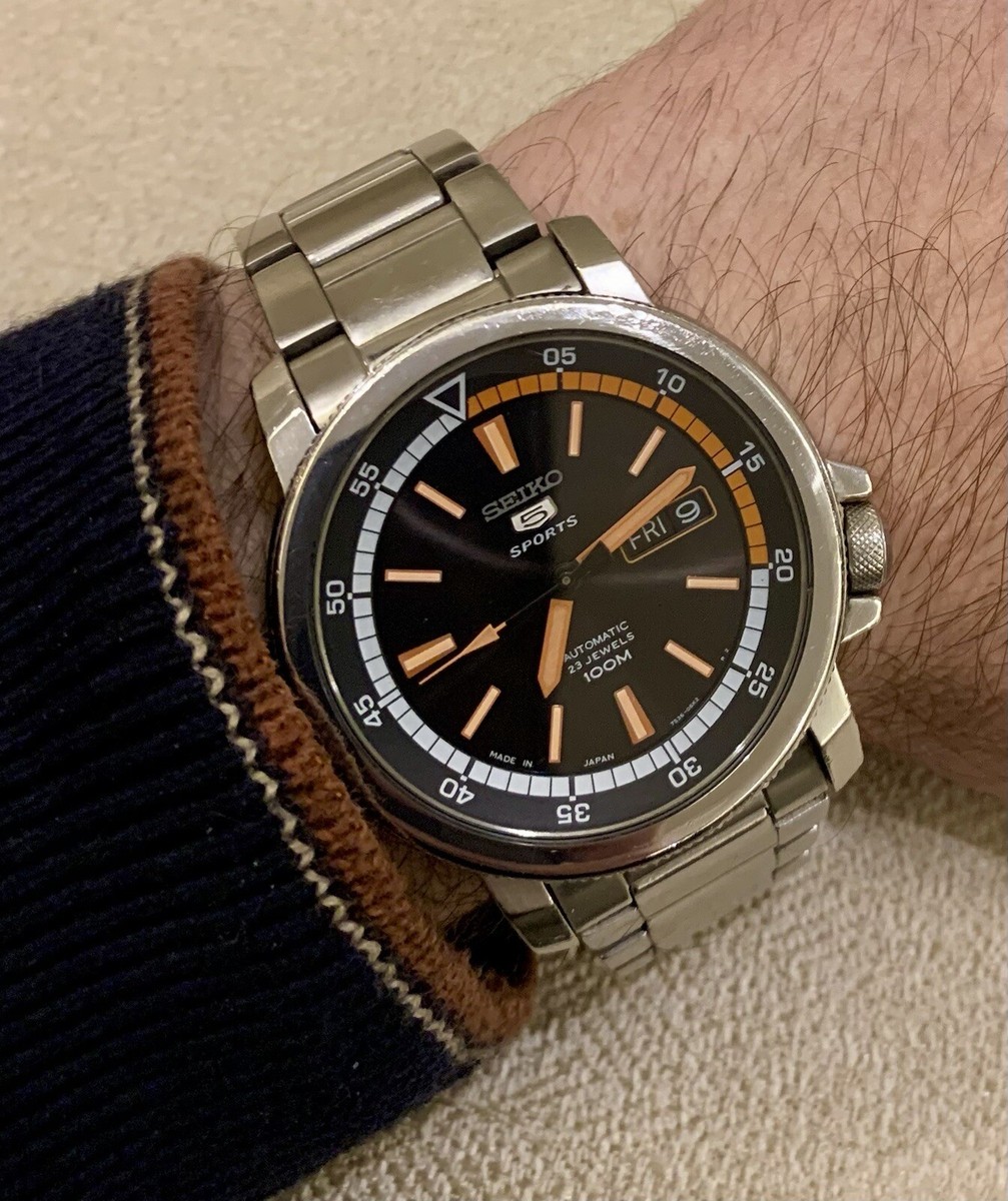 ✓ Seiko 5 Sports XL SNZJ63 7S36-04X0 - Automatic Men Watch- RARE