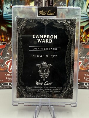 Cameron Ward 2024 Wild Card 7 Card Studs Jokers Wild 1/1 RC | eBay