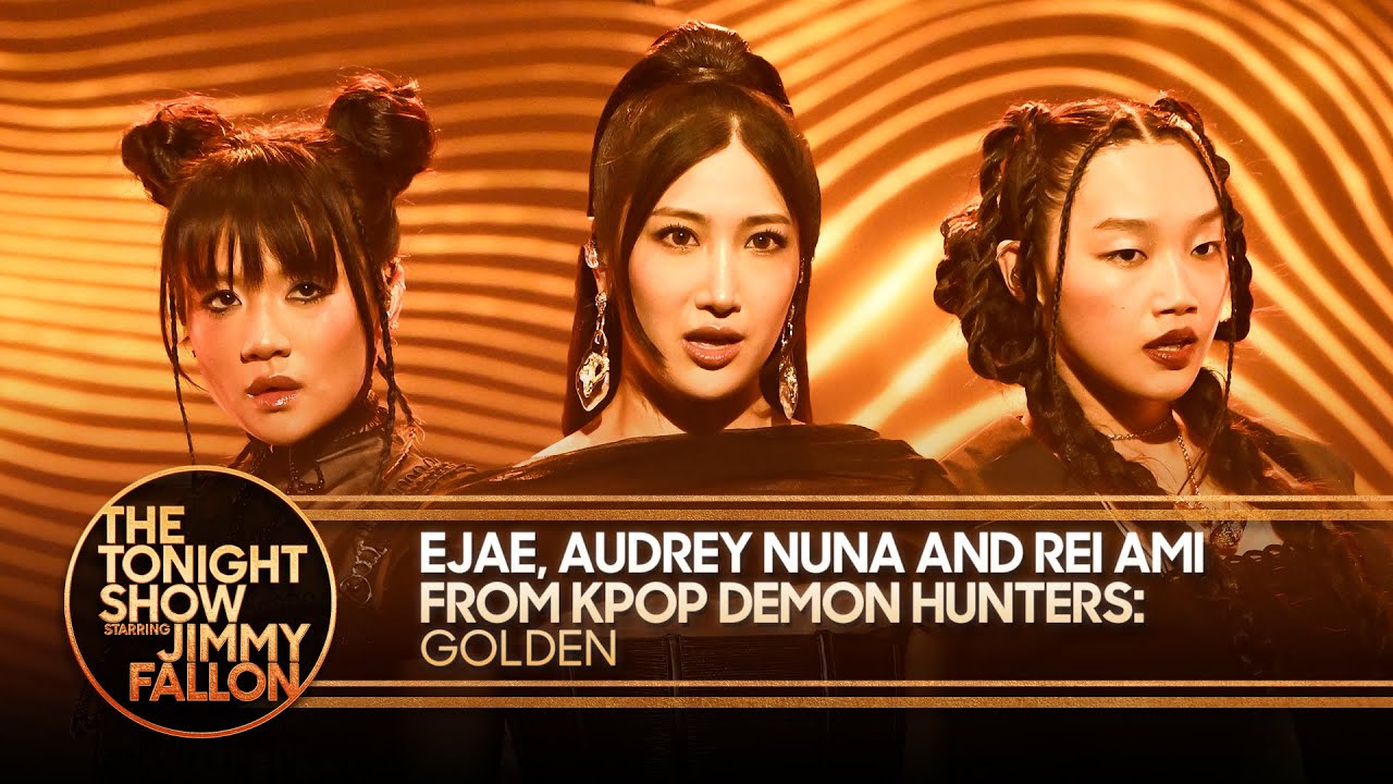 EJAE, Audrey Nuna and Rei Ami from KPop Demon Hunters: Golden