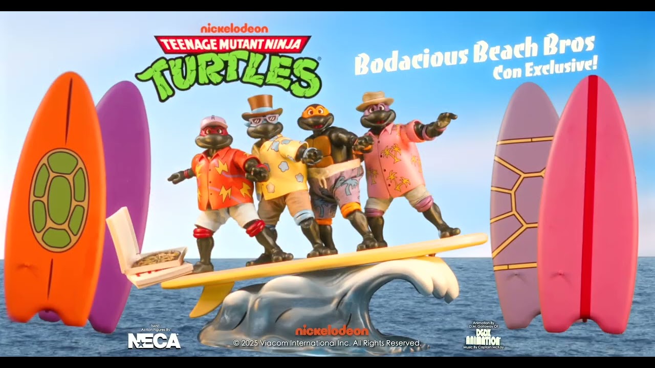NECA TMNT Beach Turtles SDCC 2025 - YouTube
