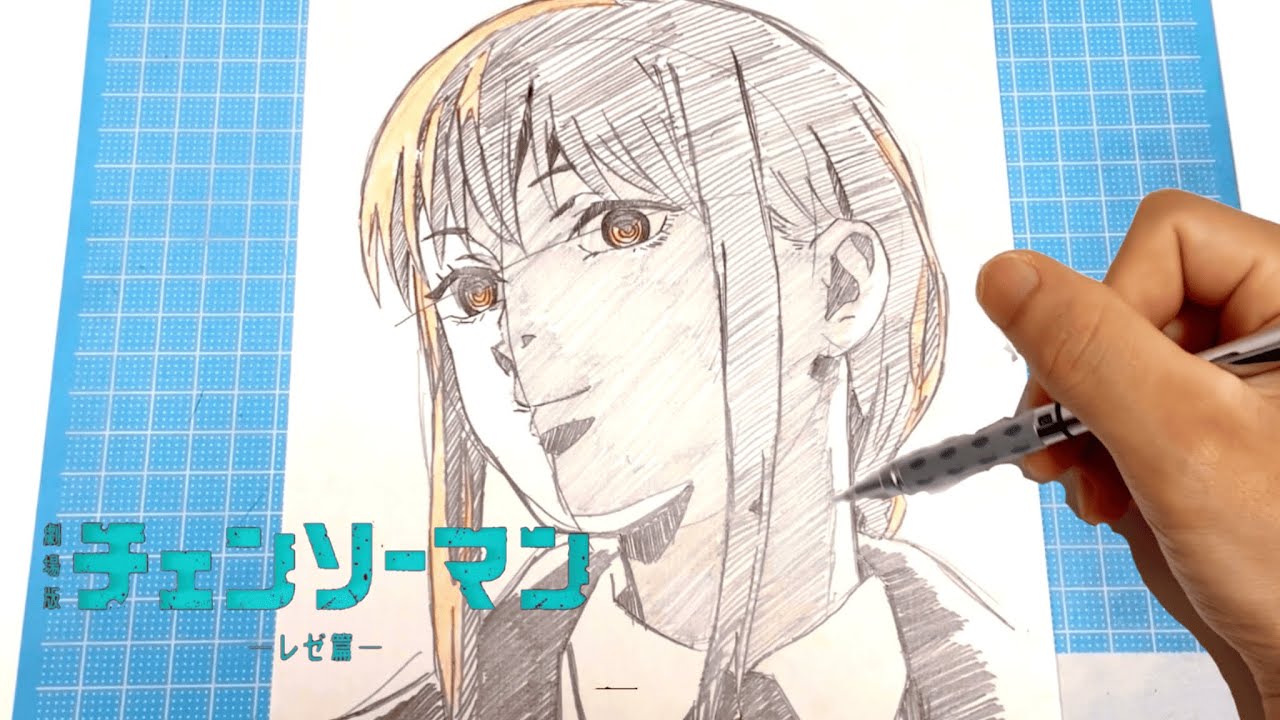 劇場版『チェンソーマン レゼ篇』】マキマイラスト簡単描き方 - YouTube