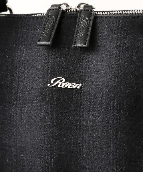 セール】 【Roen】スカルパッチチェックボストンバッグ （ボストン