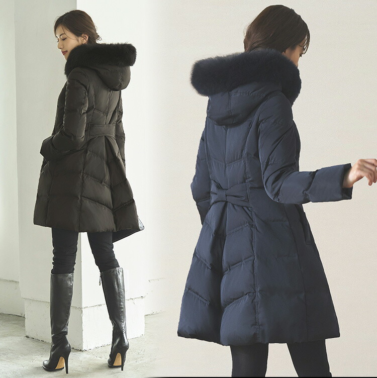 ZELAL MOTOMACHI フォックス ファー ダウンコート ブラック 【公式通販】