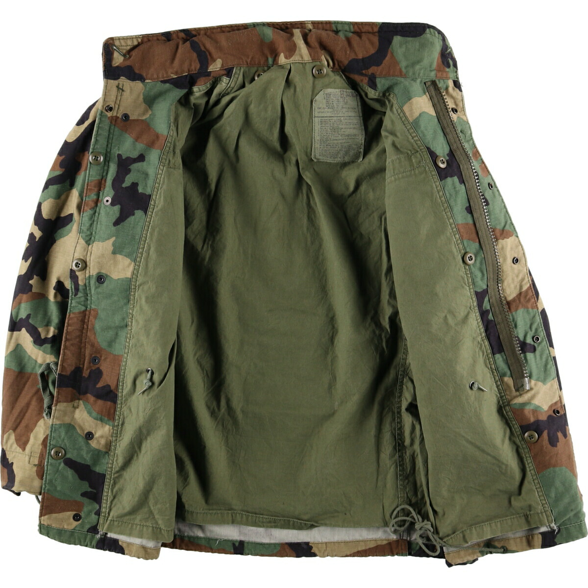 古着 90年代 米軍実品 U.S.ARMY M-65 ウッドランドカモ 迷彩柄