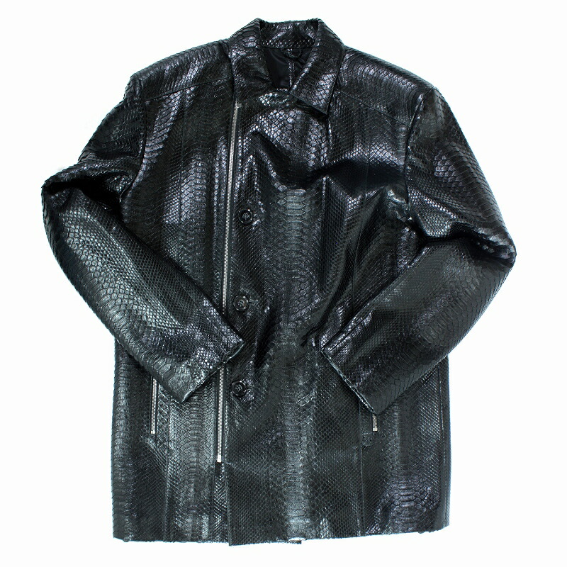 楽天市場】パイソン 蛇革 ジャケット メンズ 本革 レザージャケット