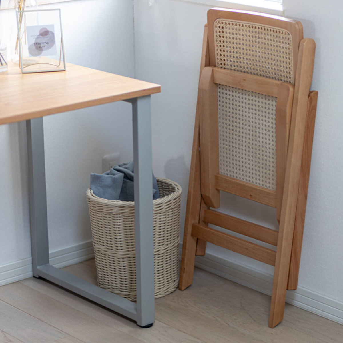 楽天市場】Mash チェア ラタン 座面高41.5cm 天然木 折りたたみ