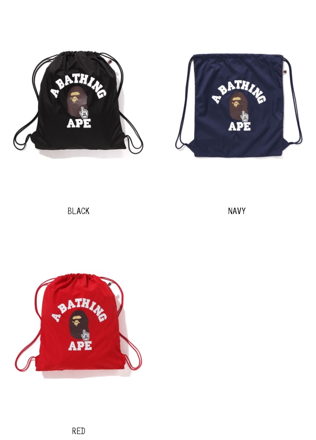 楽天市場】A BATHING APE GO APE POINTER COLLEGE KNAPSACK BAPEC ア