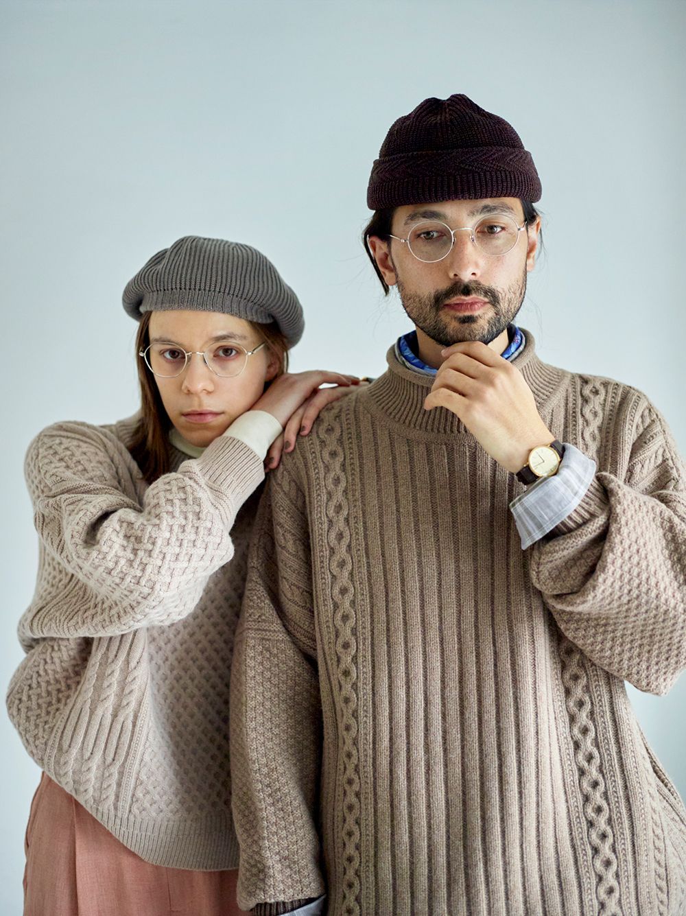 YASHIKI - 【ラスト1点】【22AW】Shizuku Curl High Neck Knit(BEIGE