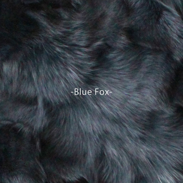 毛皮コート メンズ ブルーフォックス ファーコート ロングコート 膝丈