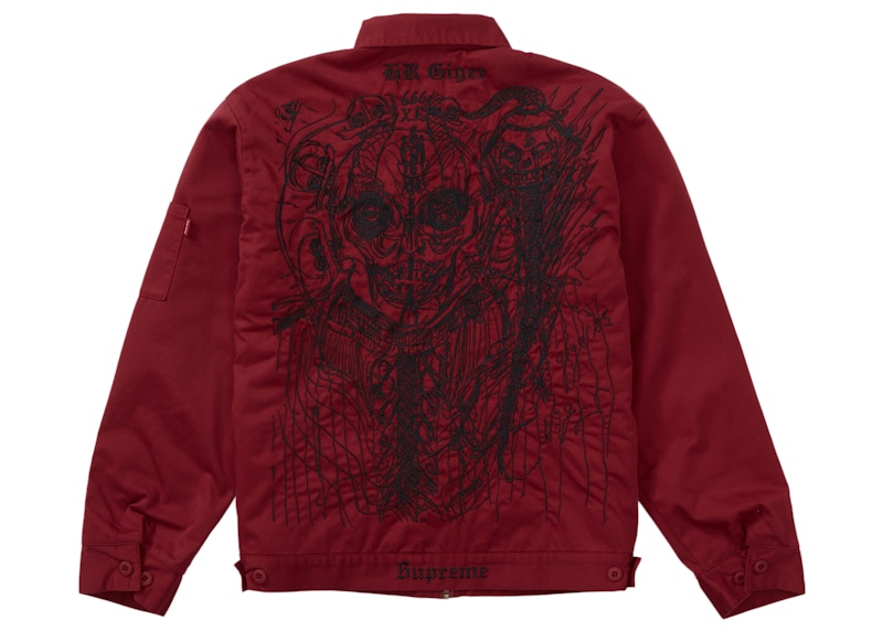 Supreme H.R. Giger Embroidered Work Jacket Red Men's - FW23 - US