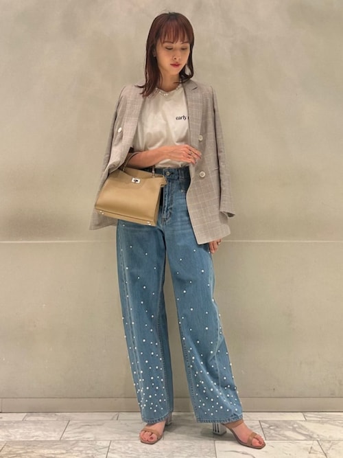 セール】【WEB限定】パールデニム コクーンテーパードパンツ（デニム