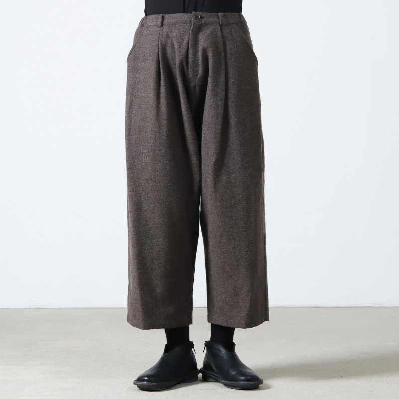 ina (イナ) コットンウールヘリンボンブラッシュワッシャーサルエルパンツ