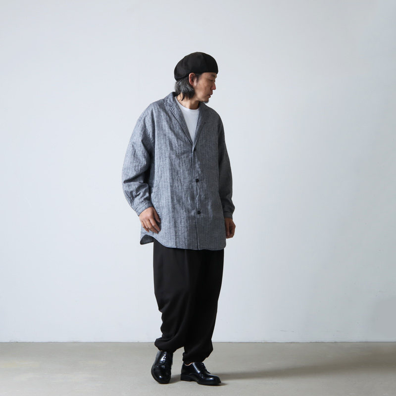 LOLO (ロロ) ノッチドカラーストライプビックシャツジャケット