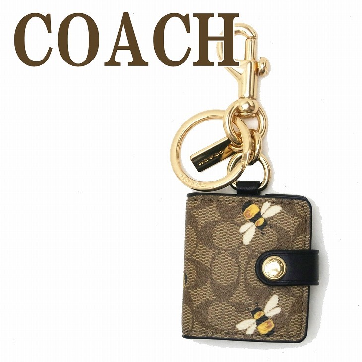 コーチ COACH キーホルダー キーリング 写真ケース Bee ハチ はち