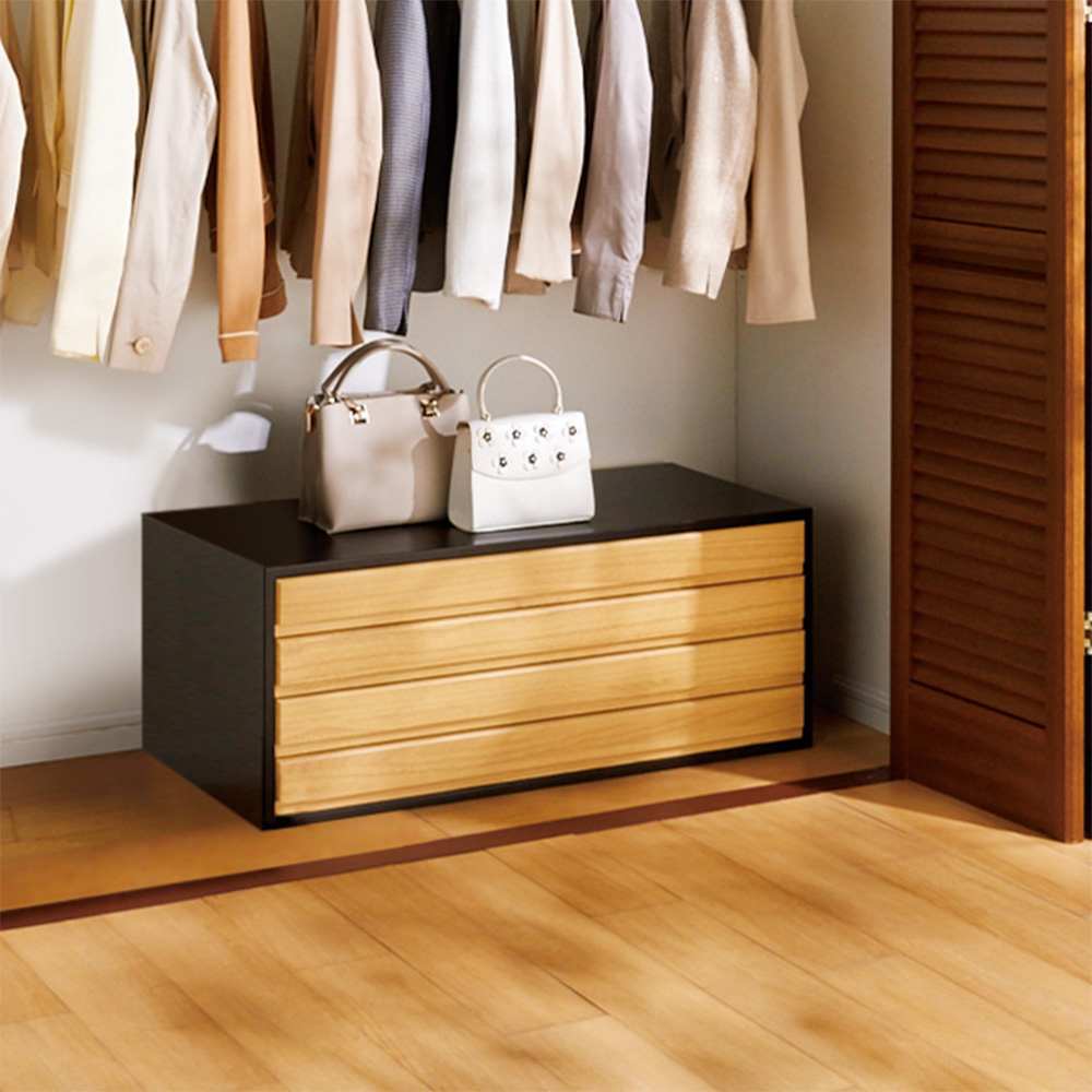 和モダン桐箪笥 着物収納4段 通販 - ディノス