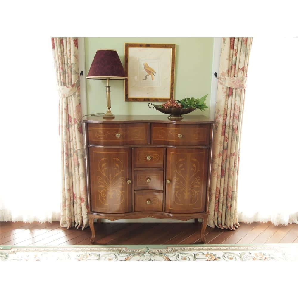 イタリア製 猫脚 象がんシリーズ キャビネット 幅87cm 通販 - ディノス