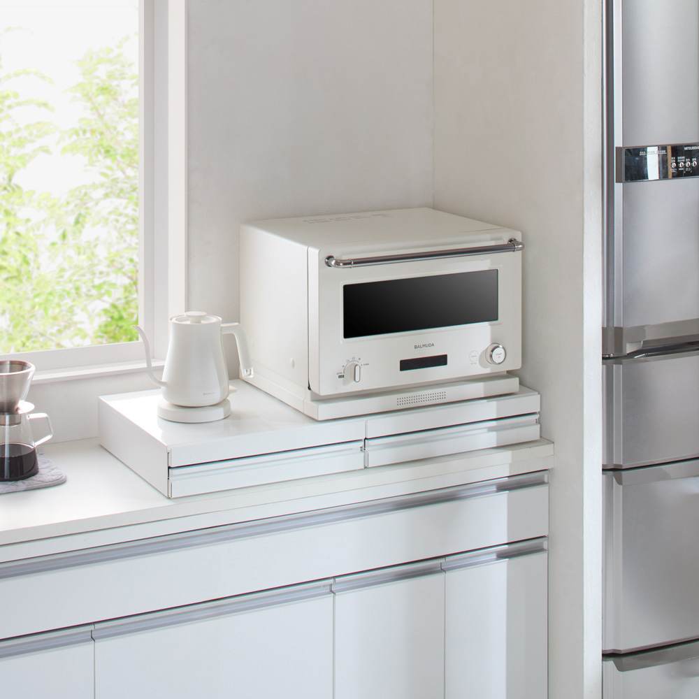 さらにグレードアップした」国産レンジ下スライドサポートテーブル 幅