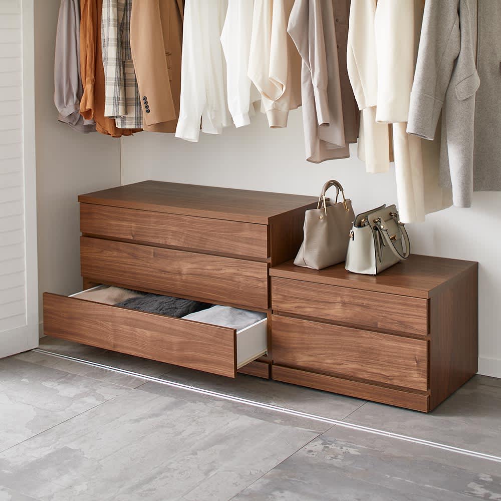 クローゼットチェスト（隠しキャスター付き） 幅90cm・2段 通販 - ディノス