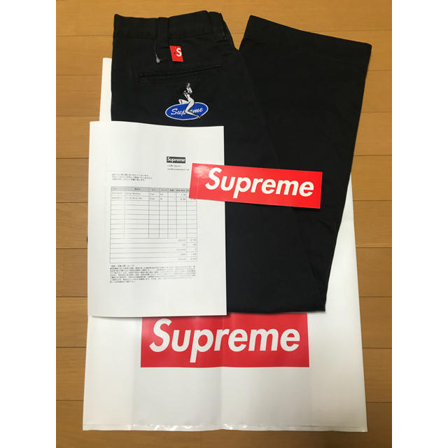 Supreme - 定価以下Supreme18ss新品タグ付Pin Up Chino Pant黒30の通販