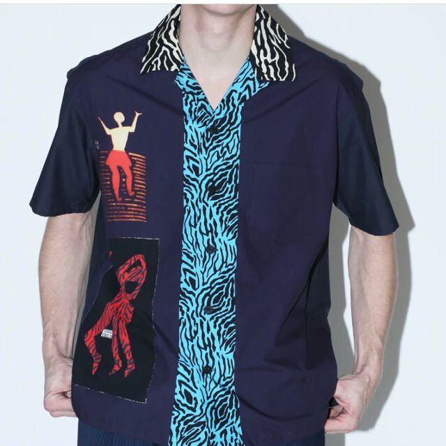 TOGA VIRILIS 20ss プリントオープンカラーシャツ