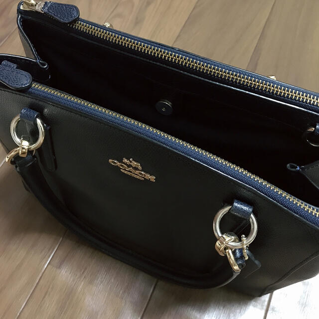 COACH - 値下げ❗️コーチ ショルダーバッグ ネイビー3・4枚目画像