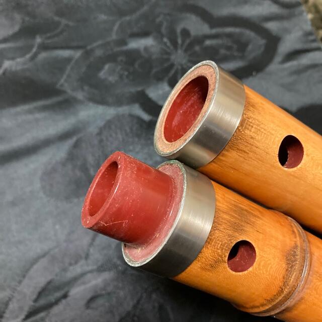 尺八 都山流 一尺八寸管 中継ぎ 銀巻き 木管 正寸