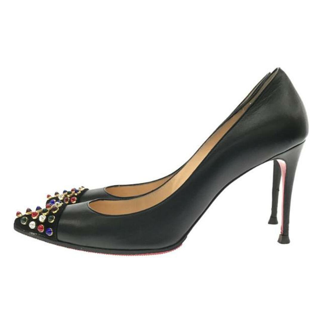 ChristianLouboutin 黒スタッズヒール38