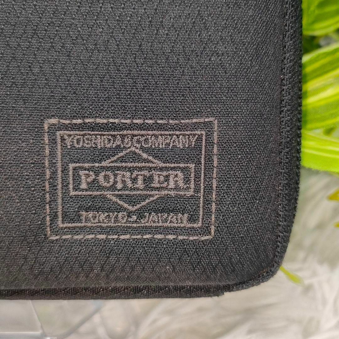PORTER - PORTER 長財布 ブラック ラウンド ナイロン ポーター 財布 黒