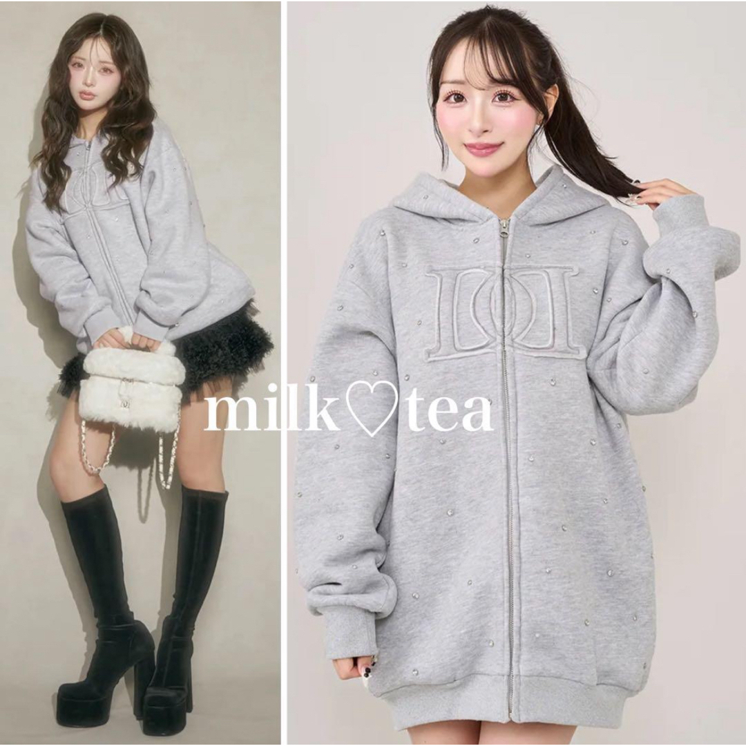 Darich - 新品タグ付 ダーリッチ グレー DDロゴビジュージップパーカー