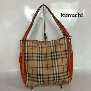 BURBERRY - 美品 バーバリー 黒 レザー ハンドバッグ ノバチェック裏地