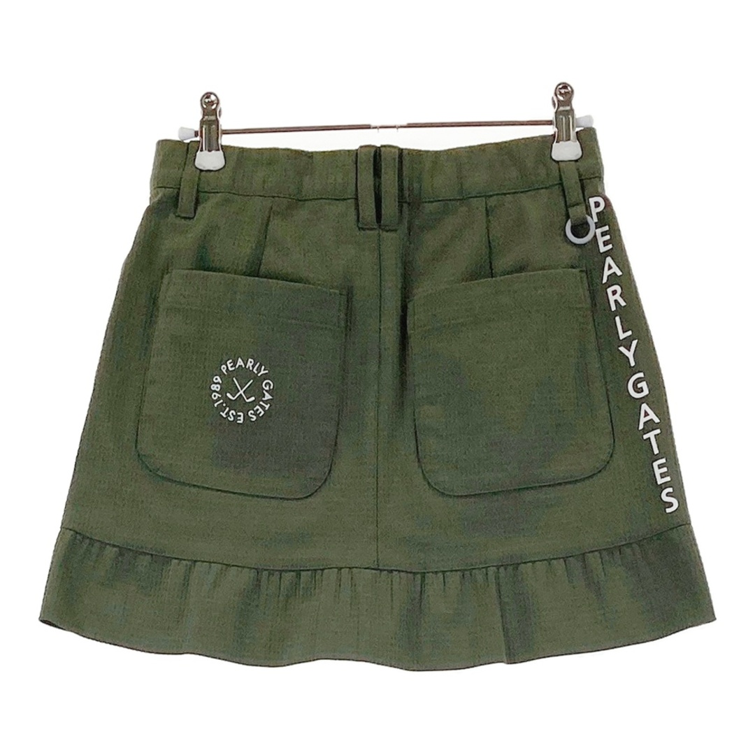 サイズ：00 PEARLY GATES パーリーゲイツ バックフレアスカート カーキ