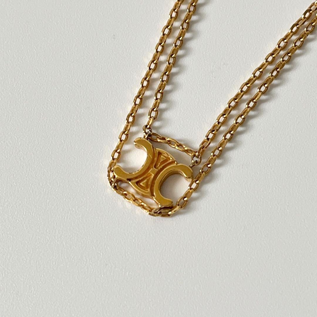 CELINE - CELINE セリーヌ トリオンフ サスペンダー ネックレス